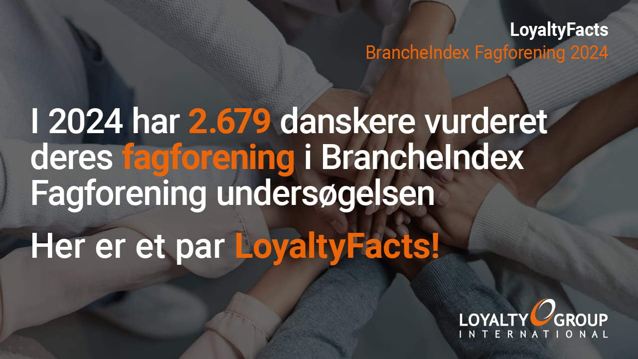 1 2024 har 2679 danskere vurderet deres fagforening i Brancheindex fagforeningundersøgelsen. Her kommer et par LoyaltyFacts